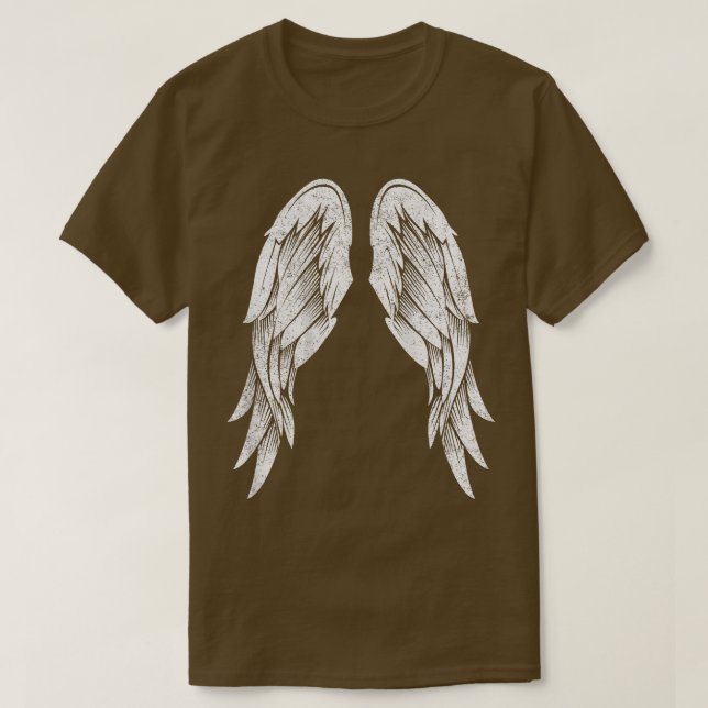 Camiseta Asas no Anjo traseiro Impressão (Frente do Design)