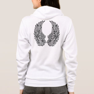 Camiseta Asas personalizadas do Hoodie/anjo do fecho de