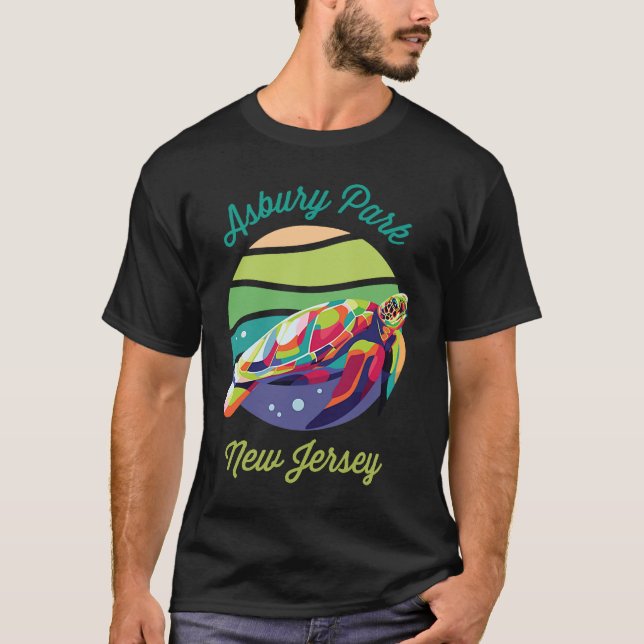 Camiseta Asbury Park Sea Turtle Souvenir (Frente)