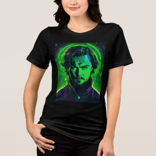 Camiseta Ascendente Esmeralda: Retrato Neon Aura