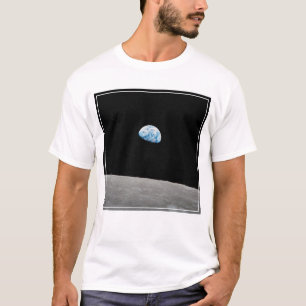 Camiseta Ascensão Da Terra Acima Do Horizonte Lunar.