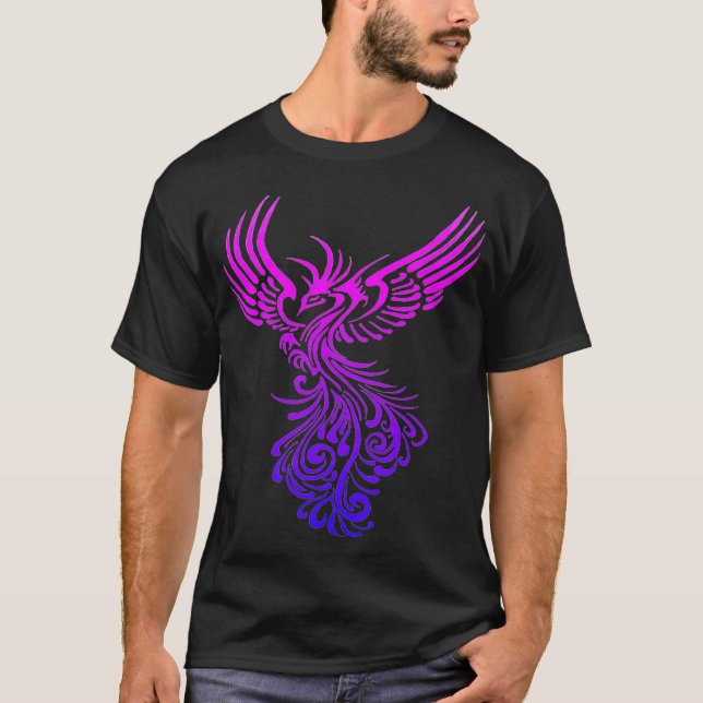 Camiseta Ascensão De Ashes Phoenix Lilac Pink Ombre (Frente)