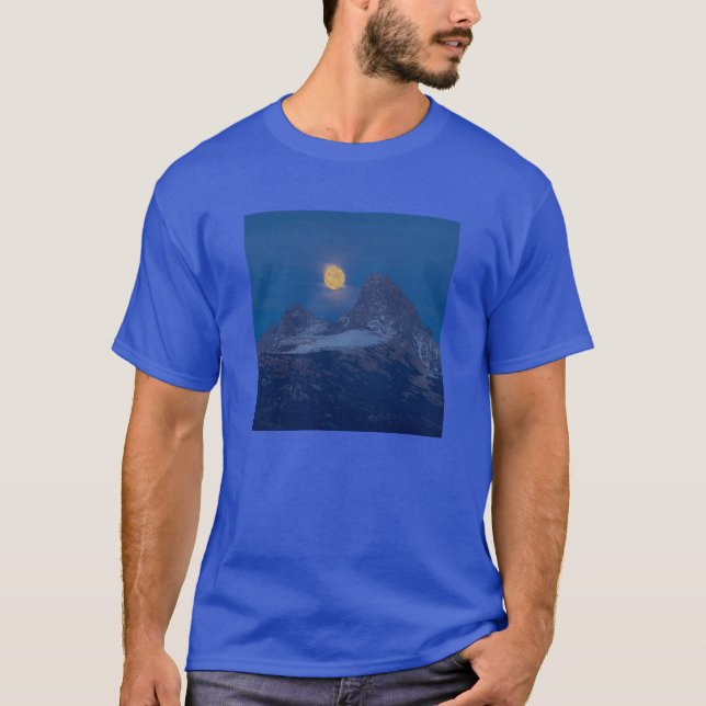 Camiseta Ascensão de Lua Completa | Grand Teton Driggs, Ida (Frente)