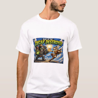 Camiseta Ascensão do Café Super-Herói Destruidor Descafeina