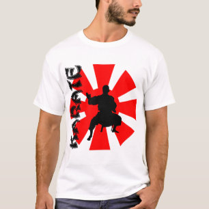 Camiseta Ascensão do Japão Sun Karate Stance Silhouette