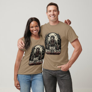 Camiseta Ascensão Dos Mortos Vintage Cemitério De Zumbis Te