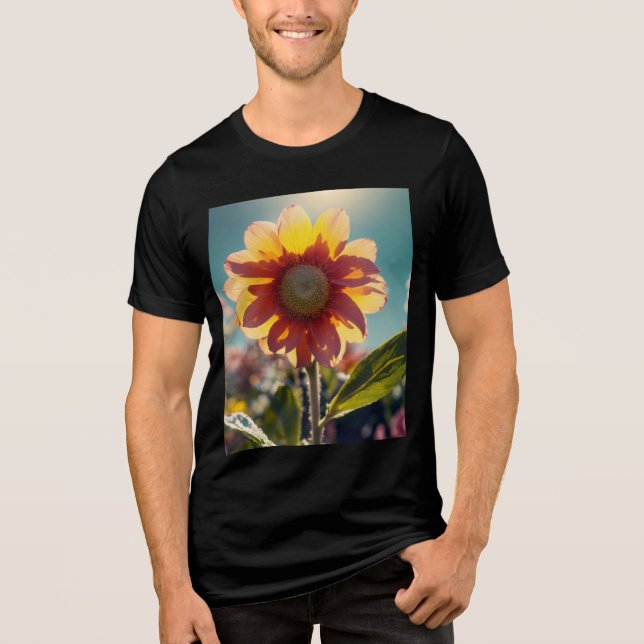 Camiseta **"Ascensão Floral" Bella+Canvas Tri-Blend T-Shir (Frente)