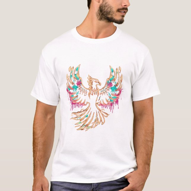 Camiseta "Ascensão Phoenix Grafite" (Frente)