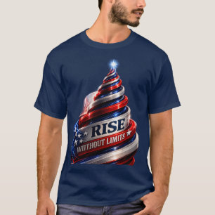 Camiseta Ascensão Sem Limites Espiral 3D Patriótica – Verme