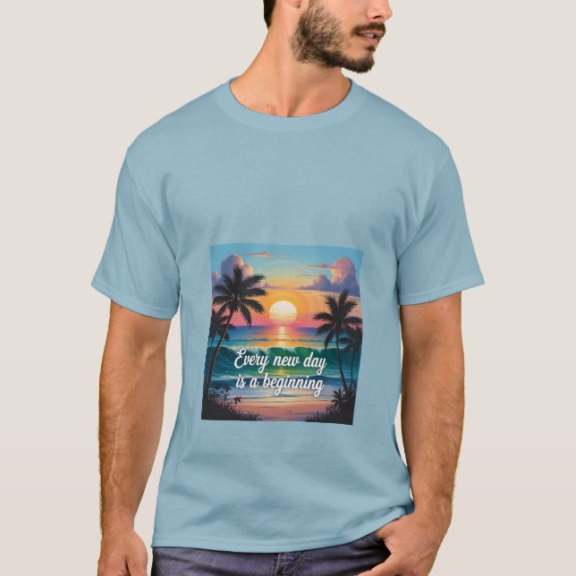 Camiseta ascensão solar do horizonte (Frente)