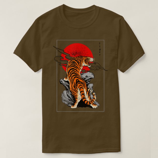 Camiseta Ascensão Vermelha Sinalizador Sun Estilo Japão Tóq (Frente do Design)