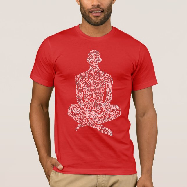 Camiseta Asceta (Vermelho c/ Branco) (Frente)