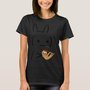 Camiseta Ascii Bunny Rabbit Segurando Uma Lama