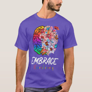 Camiseta ASD, ADHD Autism Awareness, Brain a Embrace Neurod