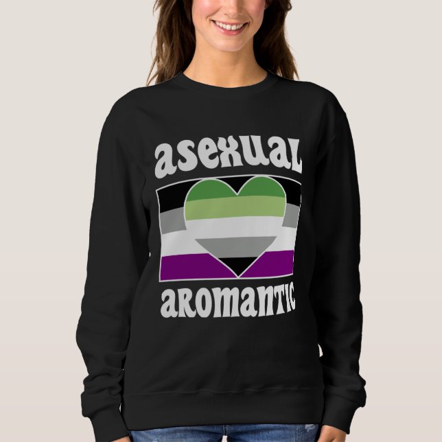 Camiseta Asexual Aromantic Pride Flag Cute  Ace Aesthetic (Frente)