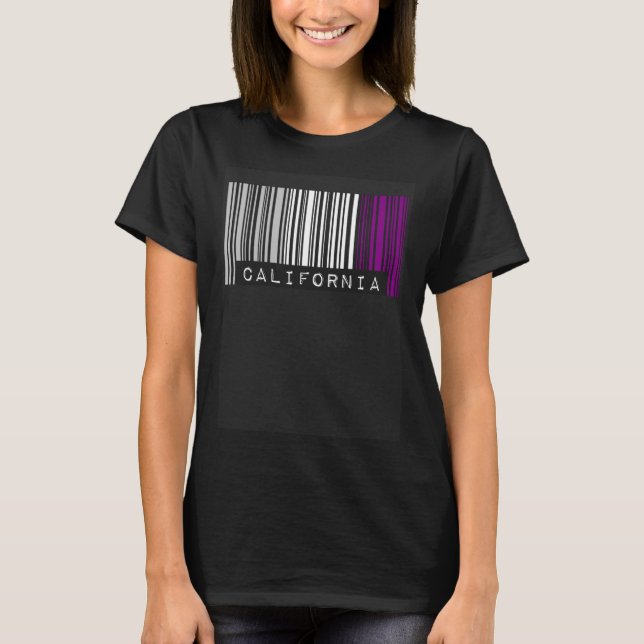 Camiseta Asexual Barcode Pride California Cute Ace Aestheti (Frente)
