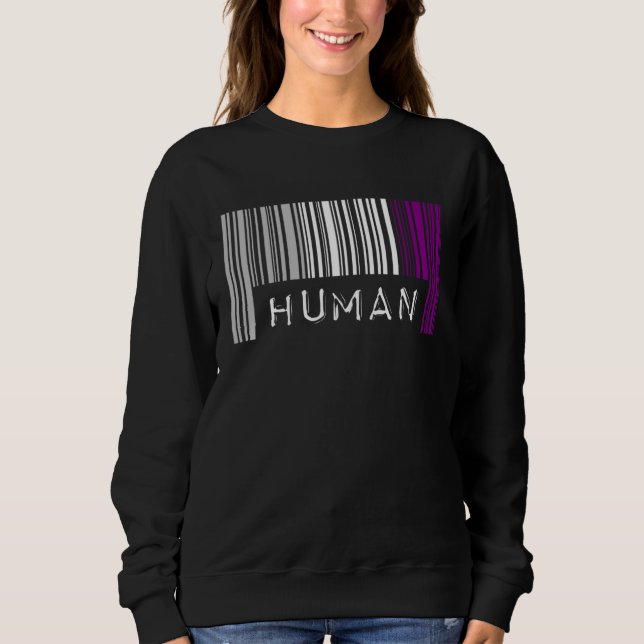 Camiseta Asexual Barcode Pride Human Cute Ace Aesthetic LGB (Frente)