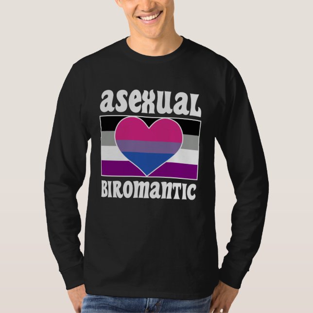 Camiseta Asexual Biromantic Pride Flag Cute  Ace Aesthetic (Frente)