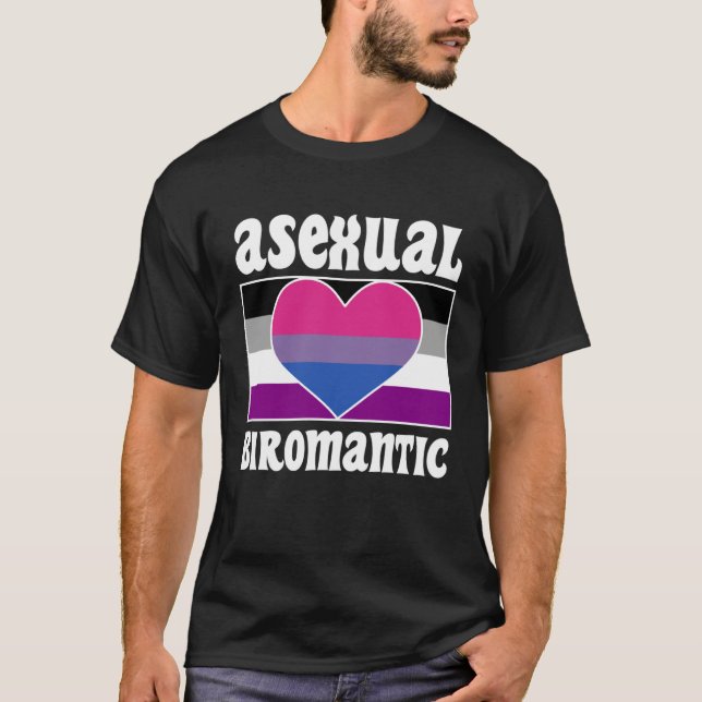 Camiseta Asexual Biromantic Pride Flag Cute  Ace Aesthetic (Frente)