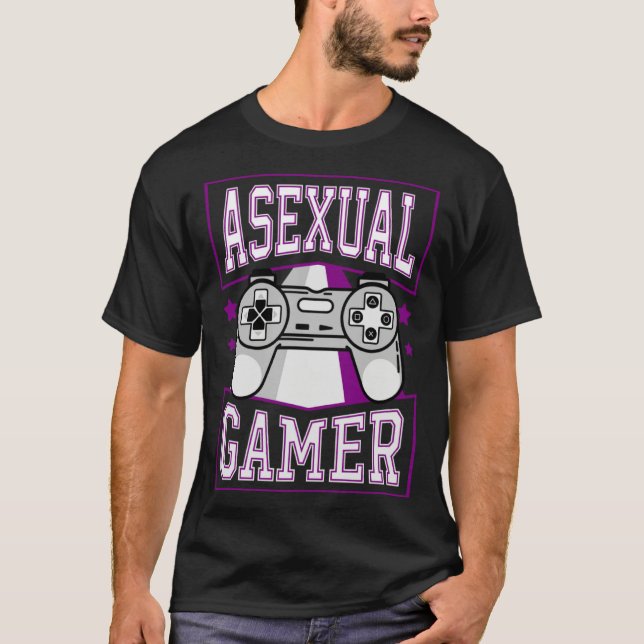 Camiseta Asexual Gamer Video Games  Cute Trendy Ace Pride S (Frente)