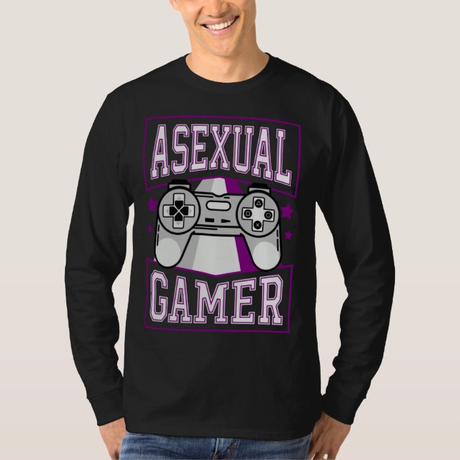 Camiseta Asexual Gamer Video Games  Cute Trendy Ace Pride S (Frente)