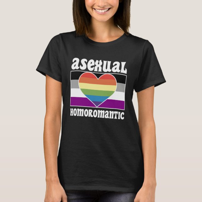 Camiseta Asexual Homoromantic Pride Flag Cute  Ace Aestheti (Frente)