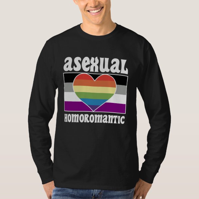 Camiseta Asexual Homoromantic Pride Flag Cute  Ace Aestheti (Frente)