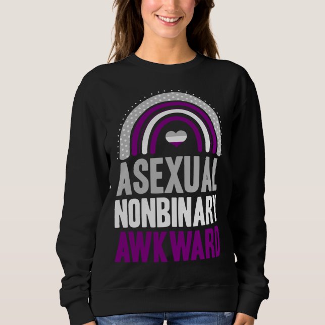 Camiseta Asexual Nonbinary Awkward Asexual Pride Bohemian R (Frente)