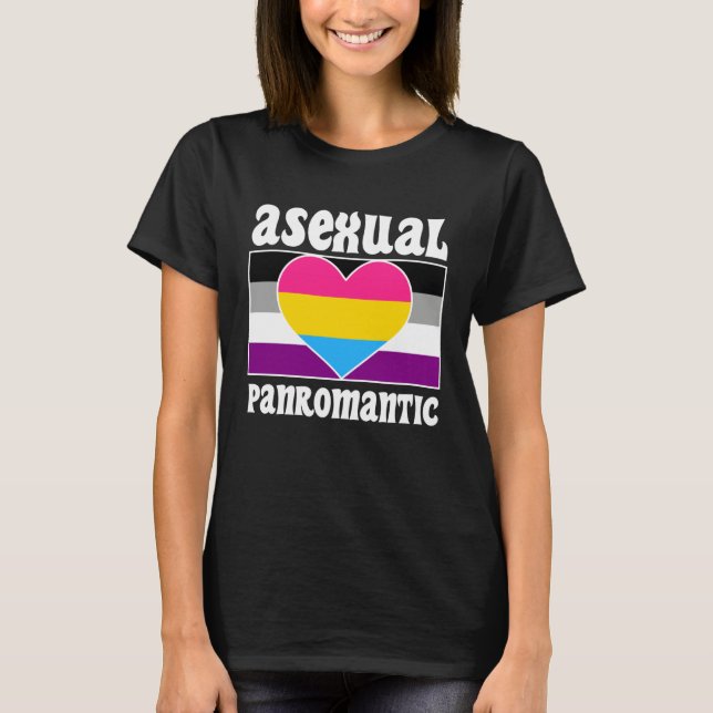 Camiseta Asexual Panromantic Pride Flag Cute  Ace Aesthetic (Frente)
