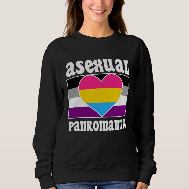 Camiseta Asexual Panromantic Pride Flag Cute  Ace Aesthetic (Frente)