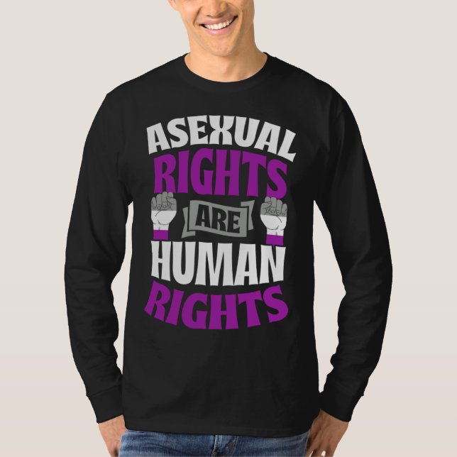Camiseta Asexual Rights Are Human Rights Protest March Ace  (Frente)