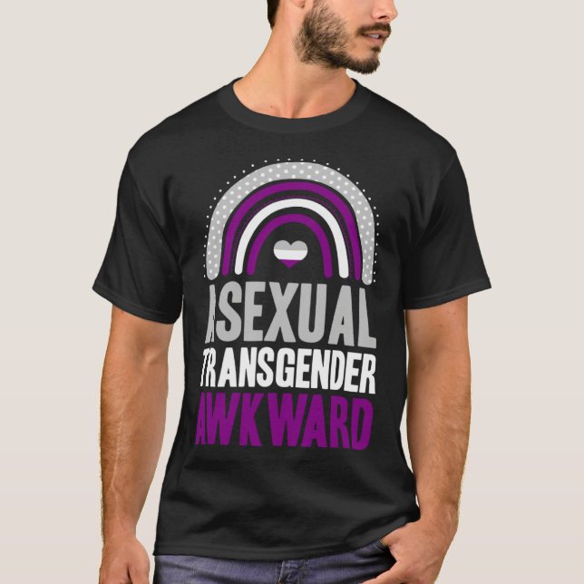 Camiseta Asexual Transgender Awkward Asexual Pride Bohemian (Frente)