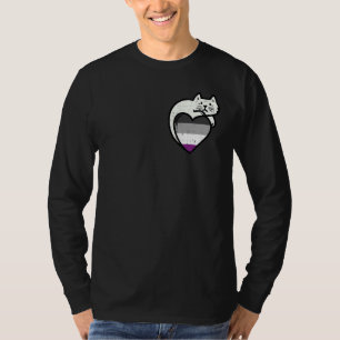 Camiseta Asexualidade Sinalizador de Orgulho Ace de Gato Ca