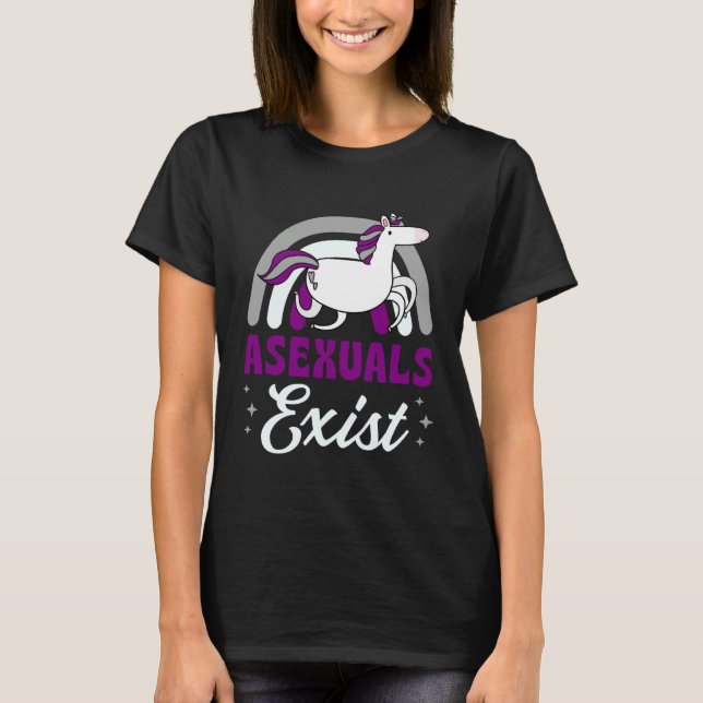 Camiseta Asexuals Exist Asexual Pride Minimalist Rainbow Un (Frente)