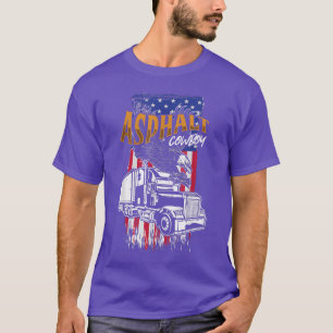 Camiseta Asfalto Cowboy Americano Flag Truck Truck