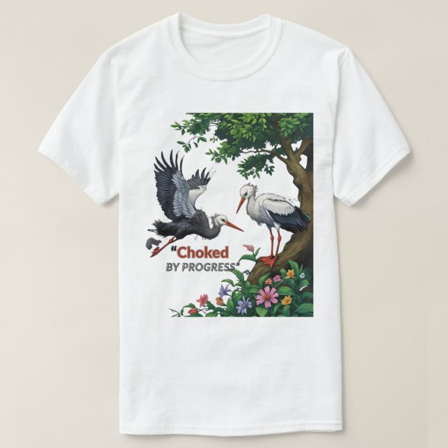 Camiseta Asfixiado pelo Progresso (Frente do Design)