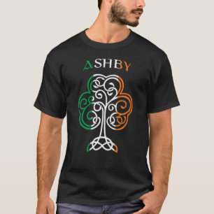 Camiseta ASHBY Irish Name Shamrock Ireland Flag Family