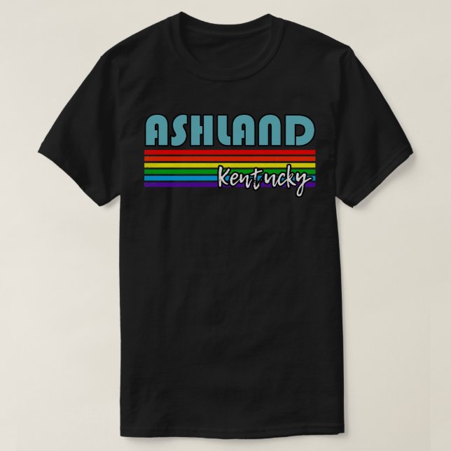 Camiseta Ashland Kentucky Pride Ashland Gift LGBT Su (Frente do Design)