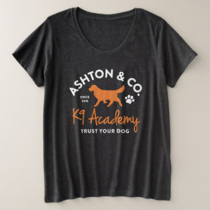 Camiseta Ashton & Co. K9 Academy 2c. Logo Feminino Escuro