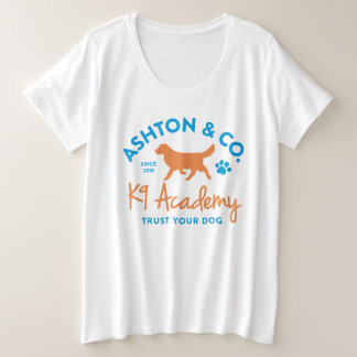 Camiseta Ashton & Co. K9 Academy Feminino Logo 2c Branco
