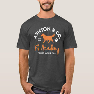 Camiseta Ashton & Co. K9 Academy Logotipo de Duas Cores em 