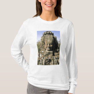 Camiseta Ásia, Camboja, Siem Reap. Angkor Thom, cabeças de