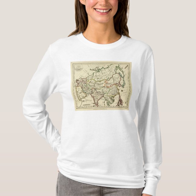 Camiseta Ásia com os limites esboçados (Frente)