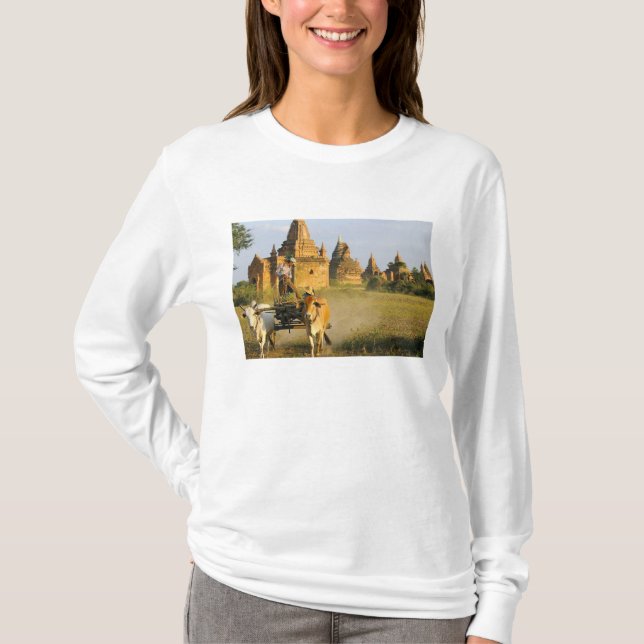 Camiseta Ásia, Mianmar (Birmânia), Bagan (Pagan). Um carrin (Frente)