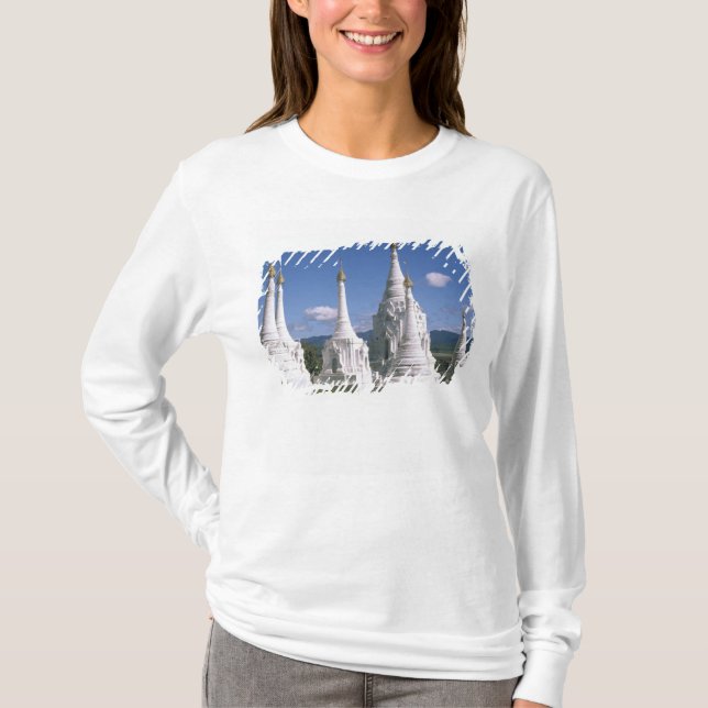Camiseta Ásia, Mianmar, Lago Inle. Pagodes. 2 (Frente)