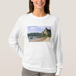 Camiseta Ásia, Tailândia, Krabi. Praia de West Railay, long