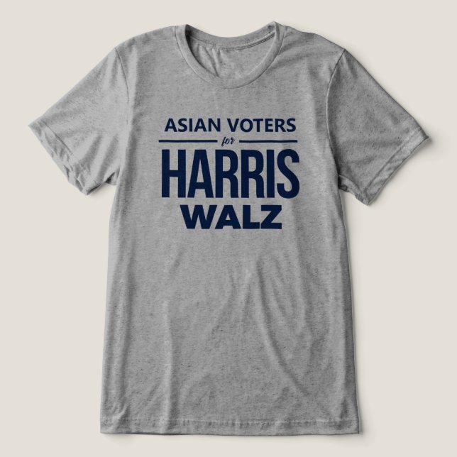 Camiseta Asiáticos para Harris Walz (Design frontal)