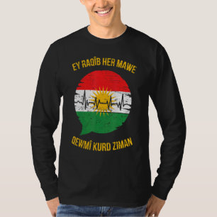 Camiseta Asiti Bandeira do Curdistão Kurdisch Curde Erbil C