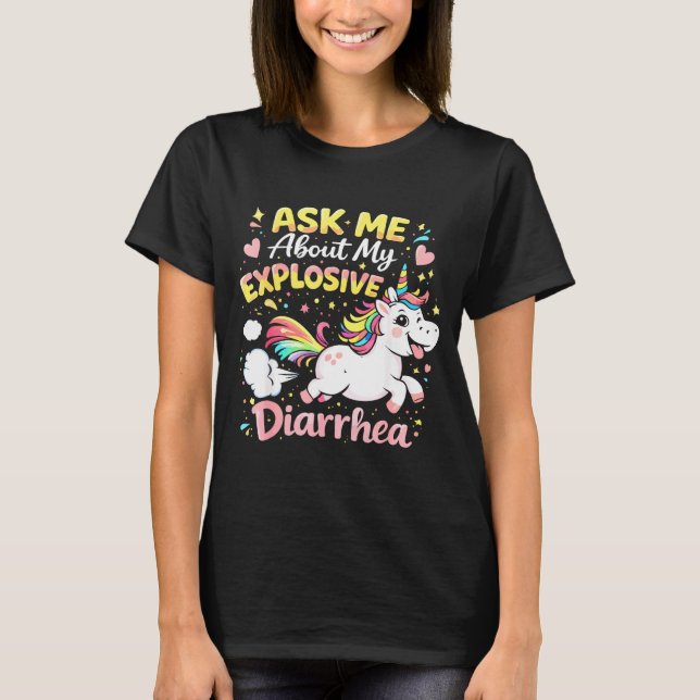 Camiseta Ask about explosive diarrhea funny poop meme (Frente)