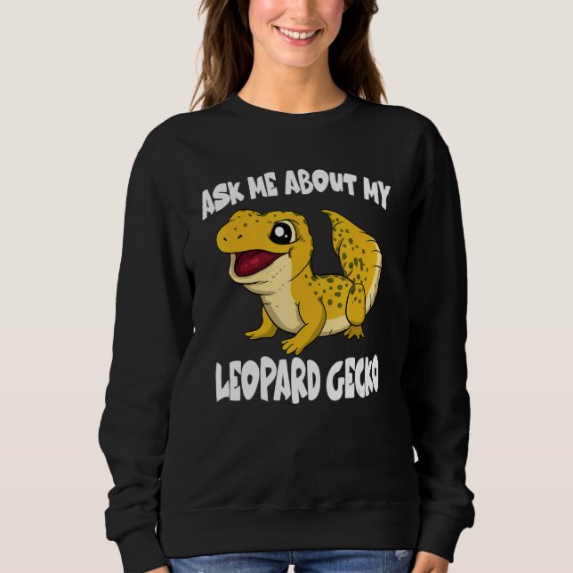 Camiseta Ask Me About My Leopard Gecko Lizard (Frente)